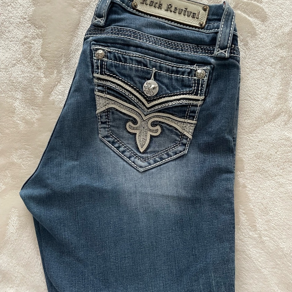 Rock Revival Women's Denim Capri with Embellished Pockets